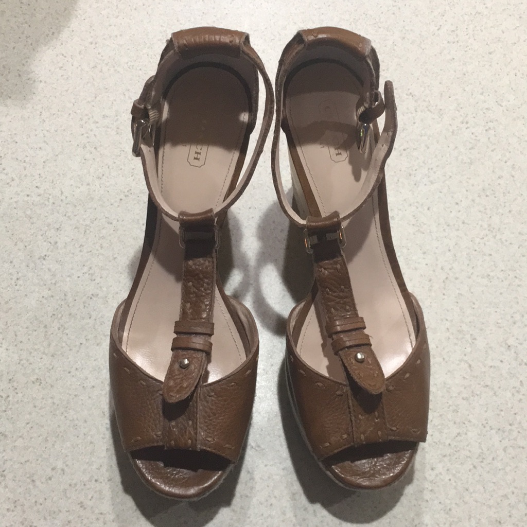 Coach Platform Wedge Sandals